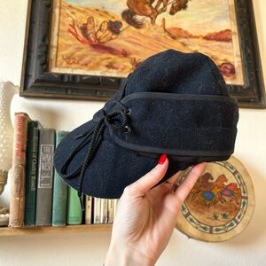 Womens Black Stormy Kromer Hat Size 7 100% wool